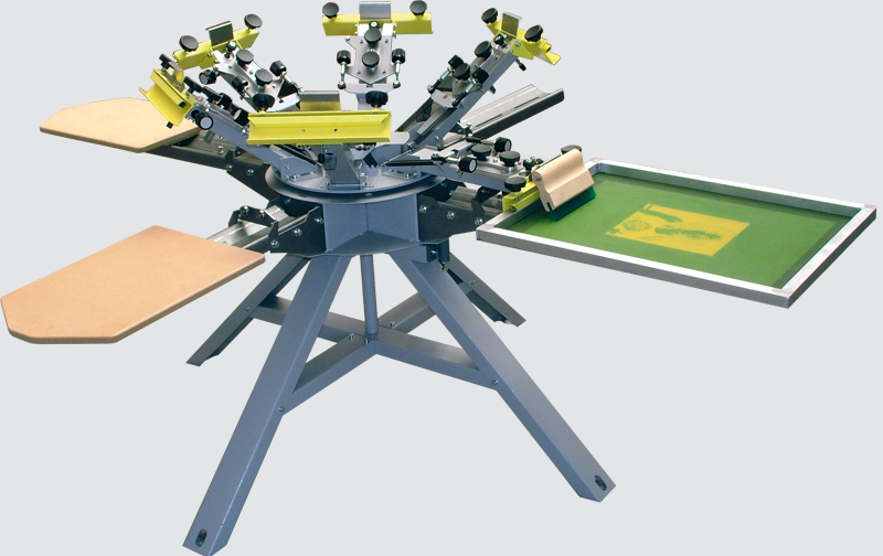 Ausrüstung für den Textilsiebdruck: TIFLEX Druckkarussell